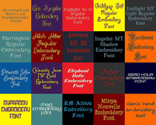 20 PES Font Bundle - Volume 4 - 20 Machine Embroidery Fonts