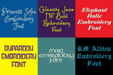 20 BX Fonts - Font Bundle 4 - 20 Embrilliance Machine Embroidery Fonts