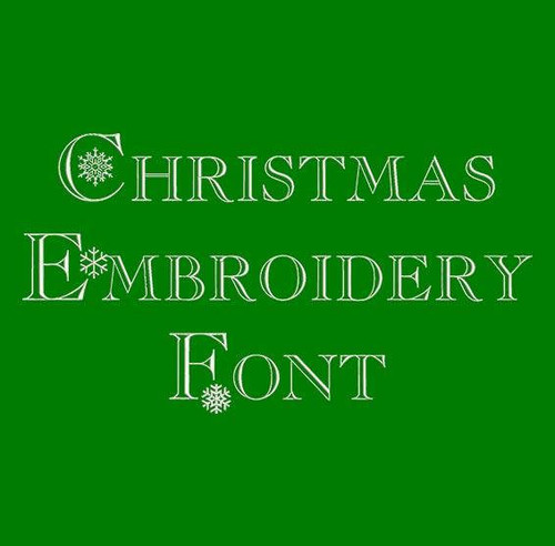 Christmas Machine Embroidery Font Now Includes BX Format!