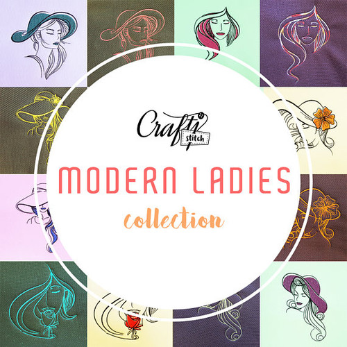 All 6 Modern Ladies TwinPacks! - Modern Ladies Full Collection Machine Embroidery Designs