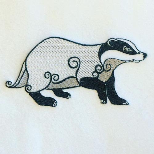 Ornamental Badger - Ornament Animal Collection #23 Machine Embroidery Design
