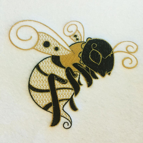 Ornamental Bumble Bee - Ornament Animal Collection #24 Machine Embroidery Design