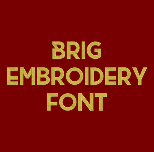 Brig Machine Embroidery Font Now Includes BX Format!