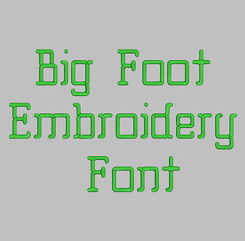 Big Foot Machine Embroidery Font Now Includes BX Format!
