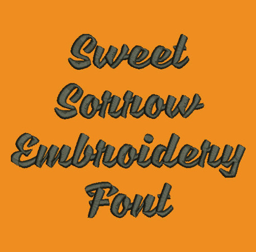 Bold Cursive - Sweet Sorrow Machine Embroidery Font Now Includes BX Format!