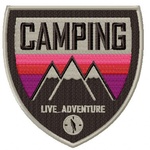 Camping Badges #02 Machine Embroidery Design