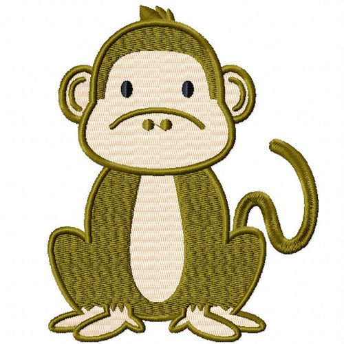 Monkey - Safari Animals #08 Machine Embroidery Design