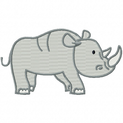 Rhinoceros - Safari Animals #09 Machine Embroidery Design