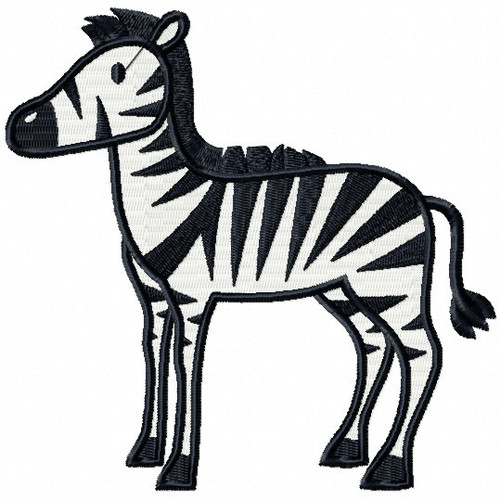 Zebra - Safari Animals #12 Machine Embroidery Design