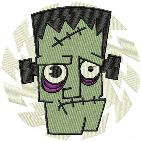 Frankenstein - Happy Halloween #07 Machine Embroidery Design