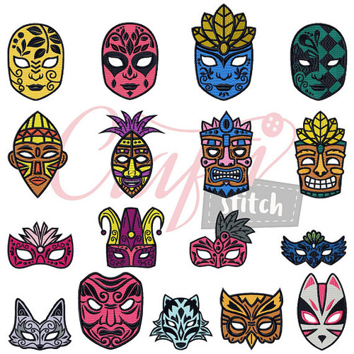 Masquerade Collection 17 Machine Embroidery Designs