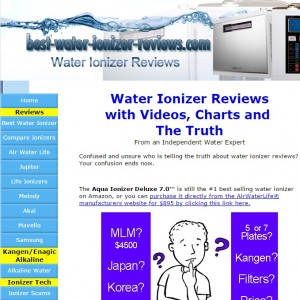 Water Ionizer Comparison Chart