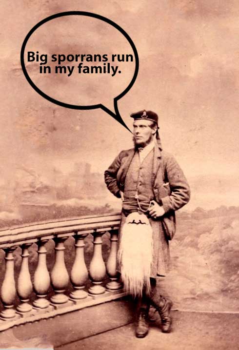 a man with a huge sporran