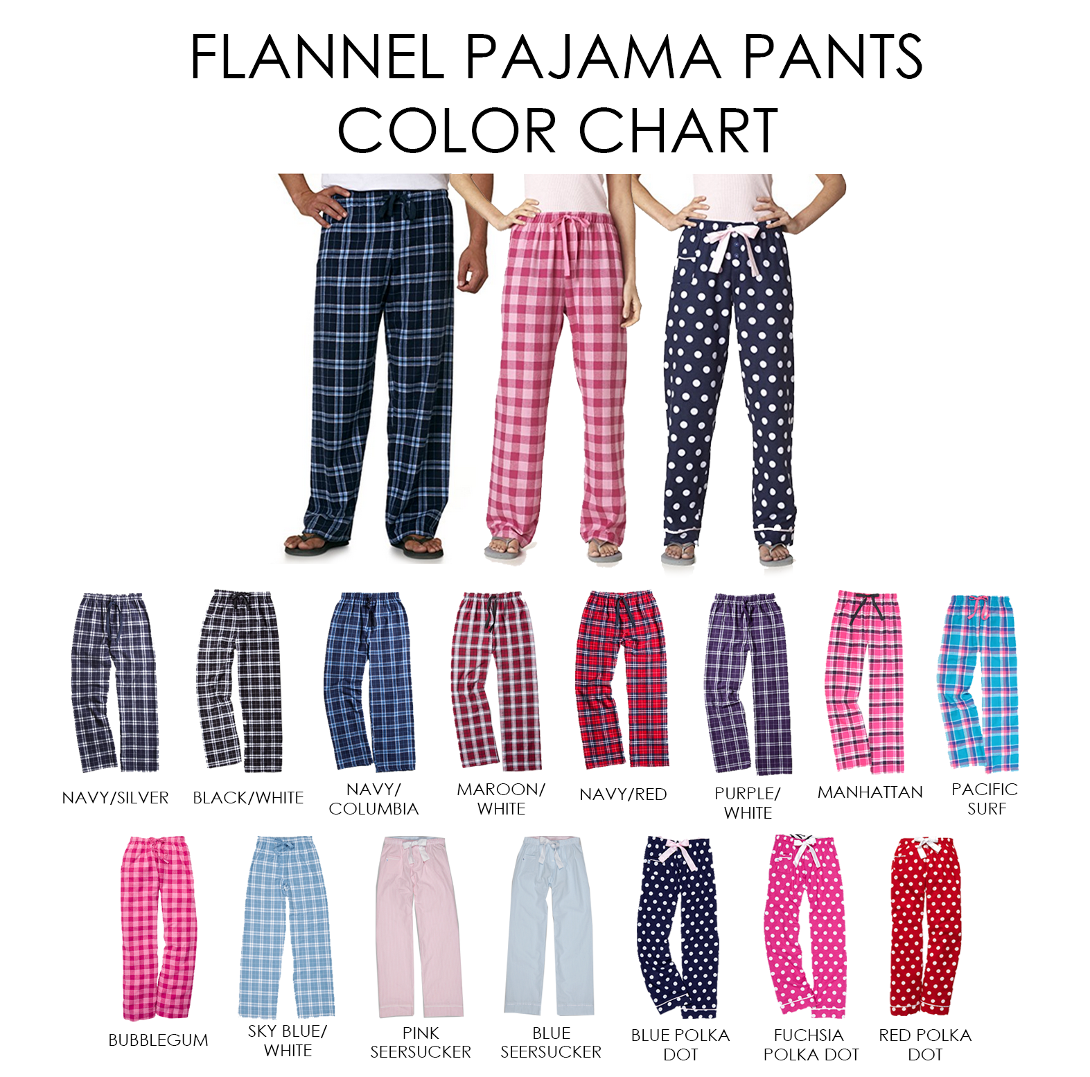 Women's Personalized Embroidered Monogram Flannel Pajama Pants