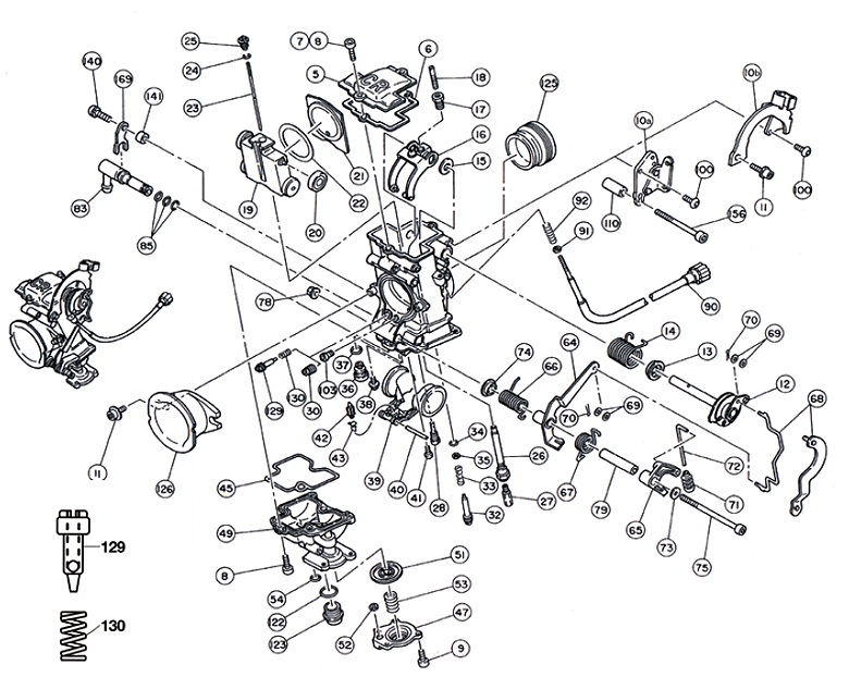 ProPart Carburetor Rebuild Kit For Keihin CDK-II - Kawasaki 650 750 Jet Ski (SX, TS, SC, X2)