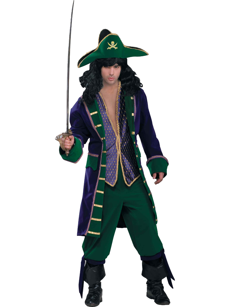 Mardi Gras Buccaneer Pirate Designer Men's Costume Small ...