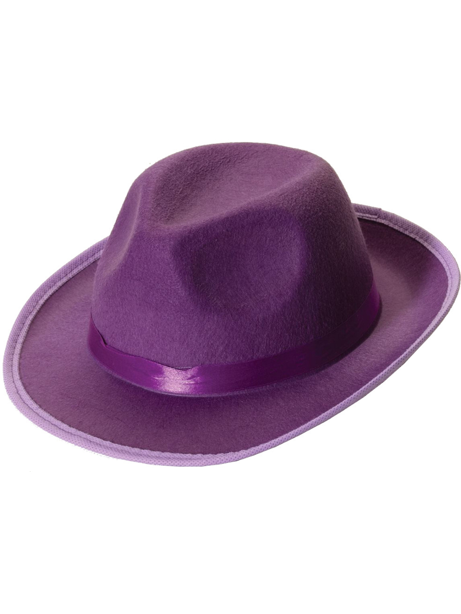 purple felt hat