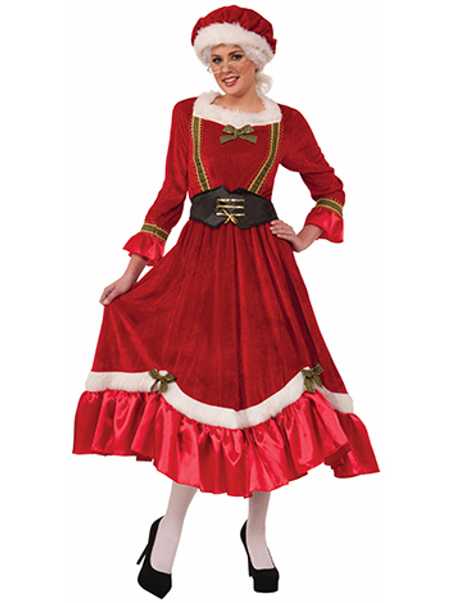 Womens Sexy Mrs Santa Claus Red Dress Christmas Holiday Costume Ebay