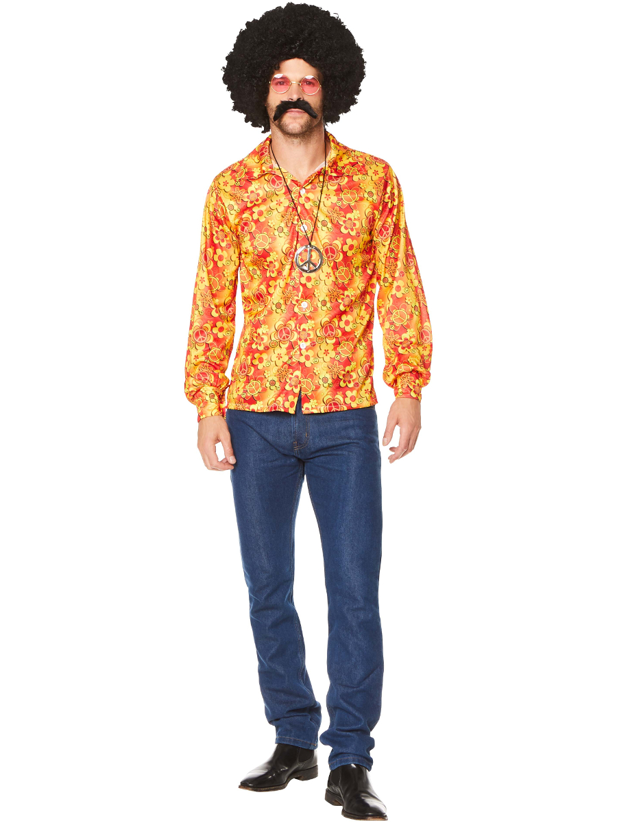 70s Groovy Floral Shirt Men’s Costume