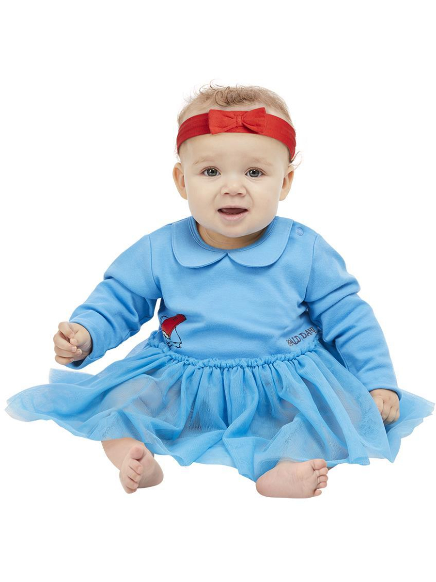 matilda blue dress red ribbon Roald Dahl Baby Costume, 6-9 months Color:Noir Nottinghill Floral BestCocktail Black Floral Applique Strapless Made with a blue