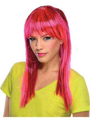 women 39 s glamorous neon pink wig how to make your own gift certificates for free