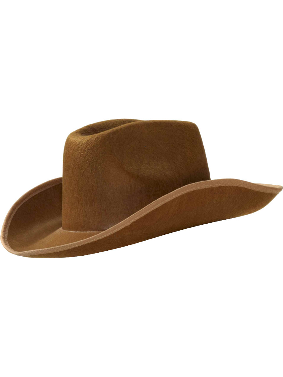 Brown Cowboy Hat with Feather