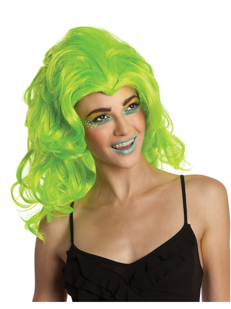 Women�s Green New Wave Wig