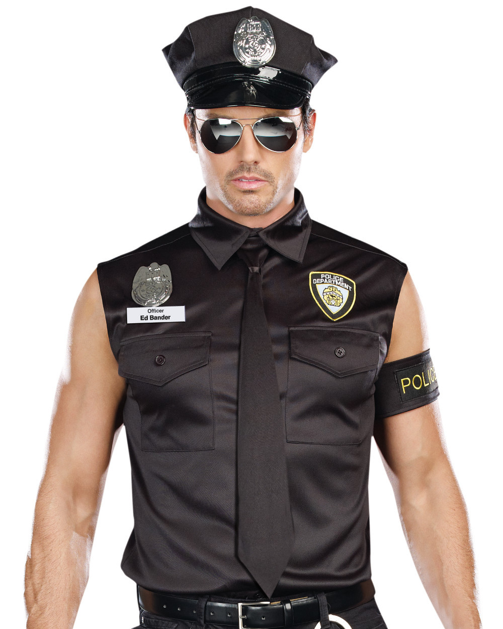 Dreamgirl Mens Black Dirty Cop Officer Ed Banger