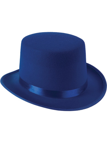 Deluxe Blue Felt Top Hat