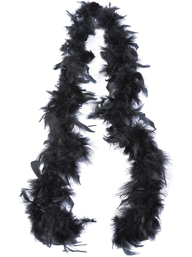 Dozen Black 20s Style Feather Boas