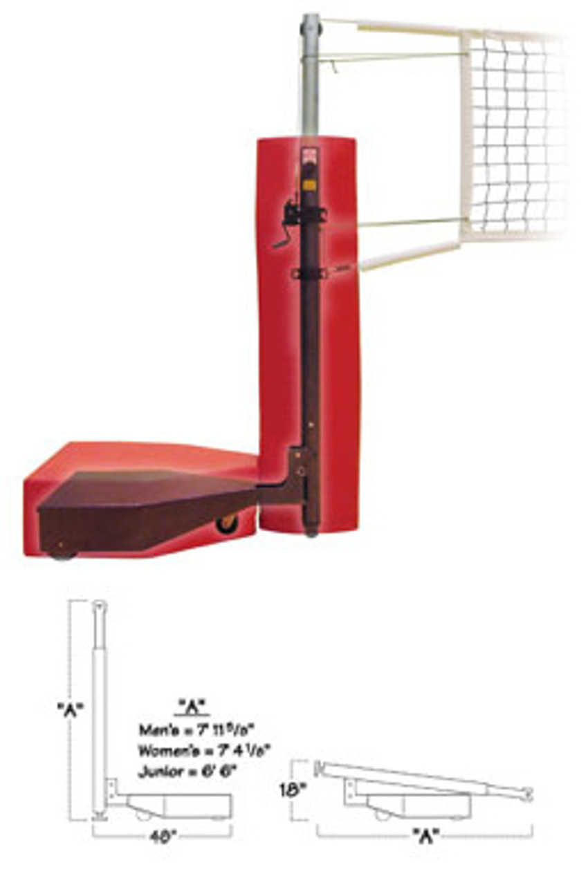 Indoor Volleyball System Free Standing Systems VBCF Collapsible