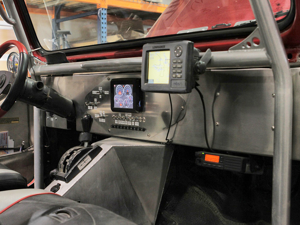 Jeep YJ Laser Cut Aluminum Dash w/ Switch Panel GenRight Off Road