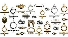 10mm flat HORSESHOE clasp SHINY GOLD - 10 clasps-BB-L-CL-24E