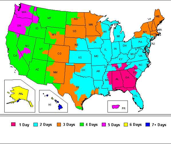 Fedex Ground Transit Time Chart