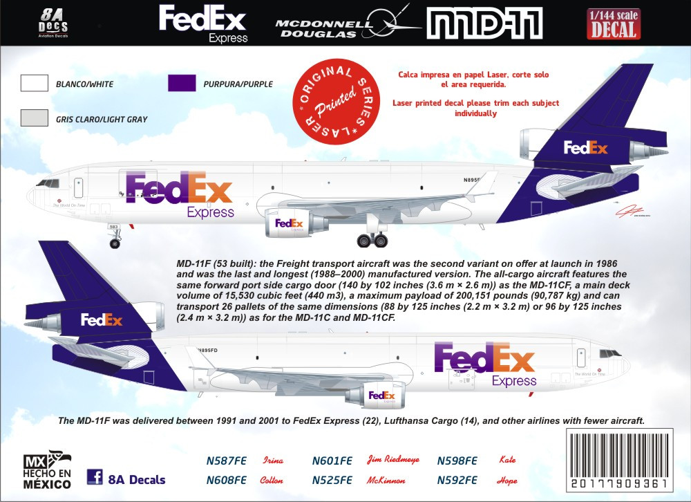 Decal FedEx MD11
