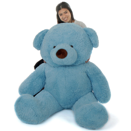 teddy bear with blue shirt