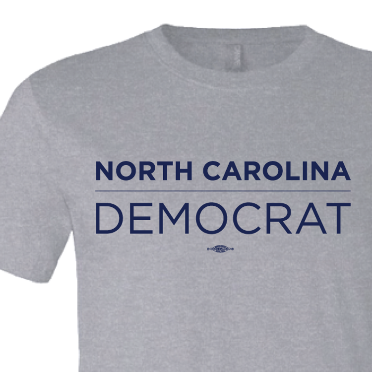North Carolina Democrat (on Athletic Heather Tee)