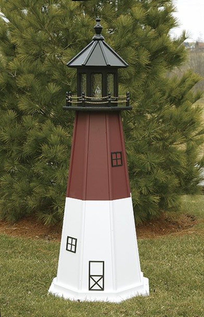 Amish Made Poly Outdoor Lighthouse Barnegat Model