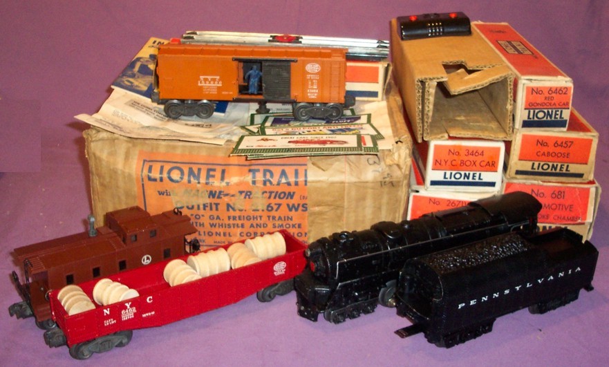 Complete Sets - 1950 - 2167WS Three Car Steam Freight Set - Lionel