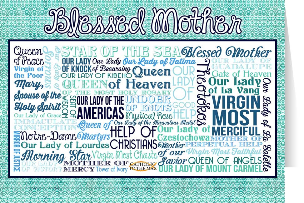 Titles of Mary Quote Card Catholic to the Max Online Catholic Store