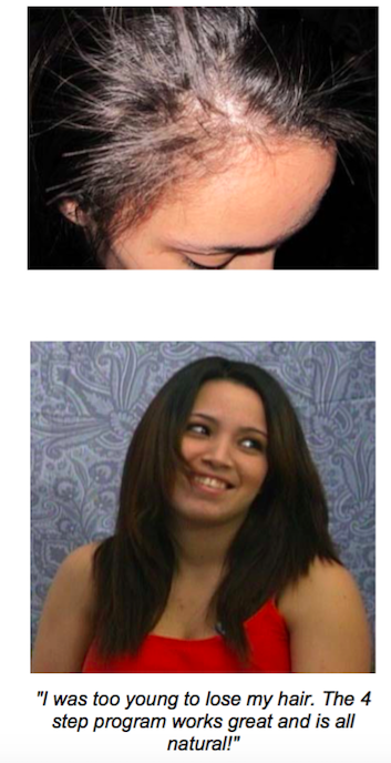 Before and After Pictures using Help Hair