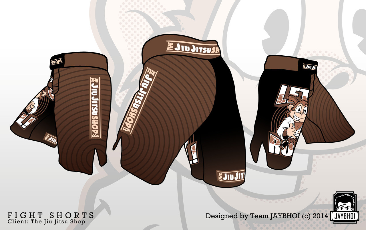 Download Kids Let's Roll Monkey Grappling MMA Shorts - The Jiu Jitsu Shop