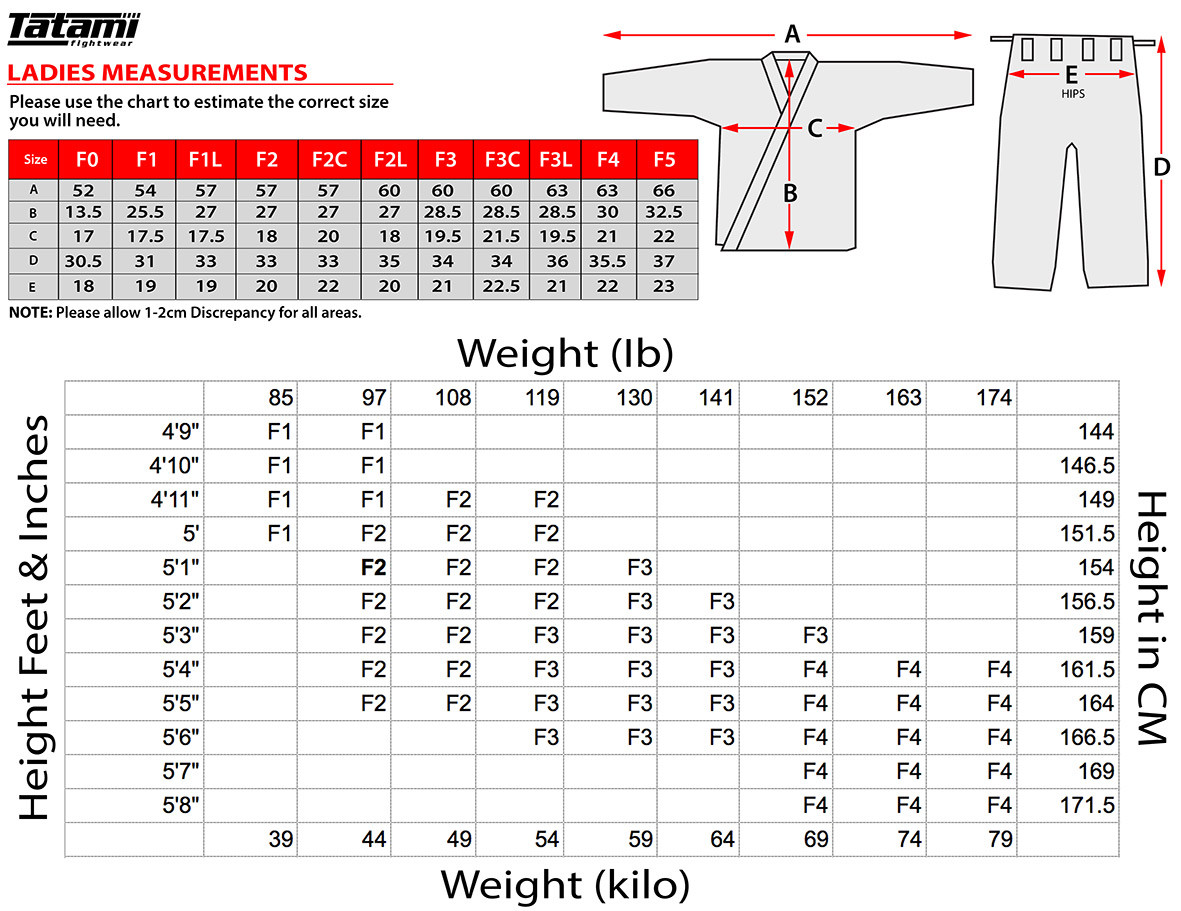 tatami estilo 5 0 ladies bjj gi the jiu jitsu shop venum size chart spats