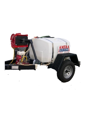300 Gallon Weed Spray Trailer - Reel Swivels to both sides