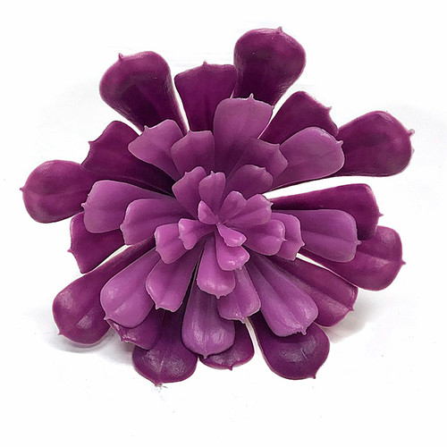 6.5 Inch Polyblend Echeveria Plant - Tutone Purple