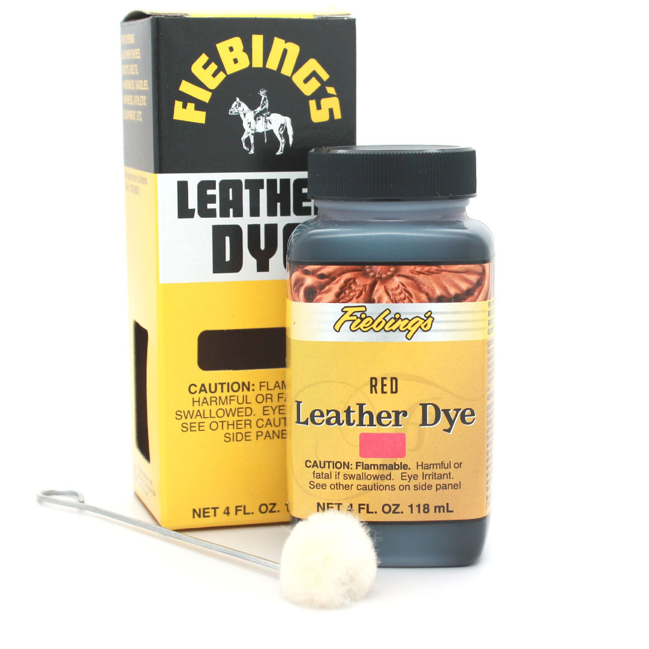 Red Fiebing's Leather Dye 4 oz. 210013 Stecksstore