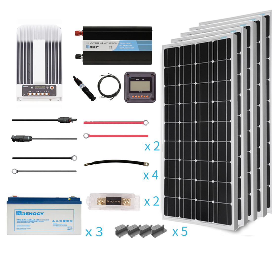 Renogy 500 Watt 12 Volt Complete Solar Premium Kit