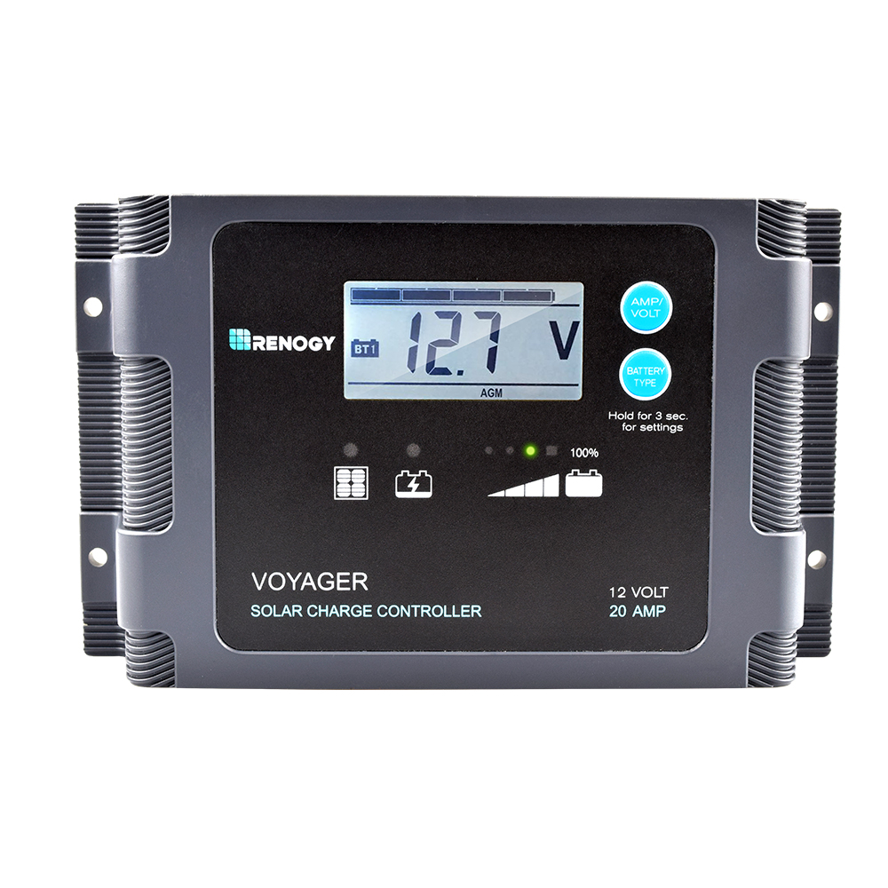 Renogy Voyager - 20A PWM Charge Controller w/ LCD Display and LED Bar