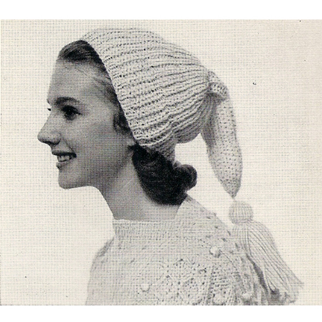 Tasseled Stocking Cap Knitting Pattern Vintage American Thread