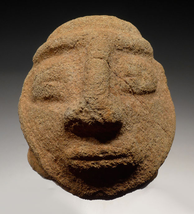 Pre columbian stone head carving Pre columbian stone head carving